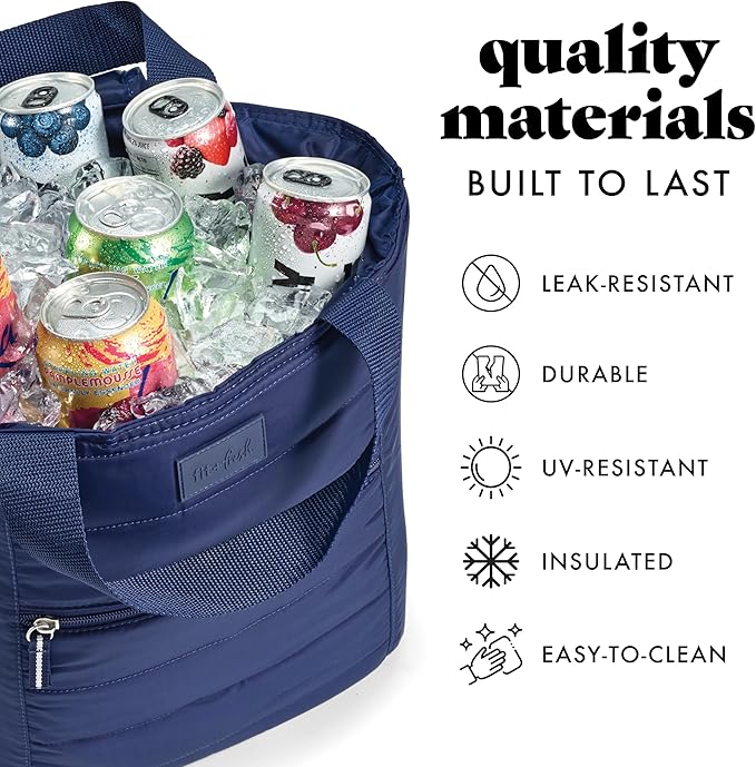 Fit & Fresh Carefree Cooler Collection – Insulated, Leakproof, Water-Resistant Tote & Mini Sling Bag for Summer Pool & Travel