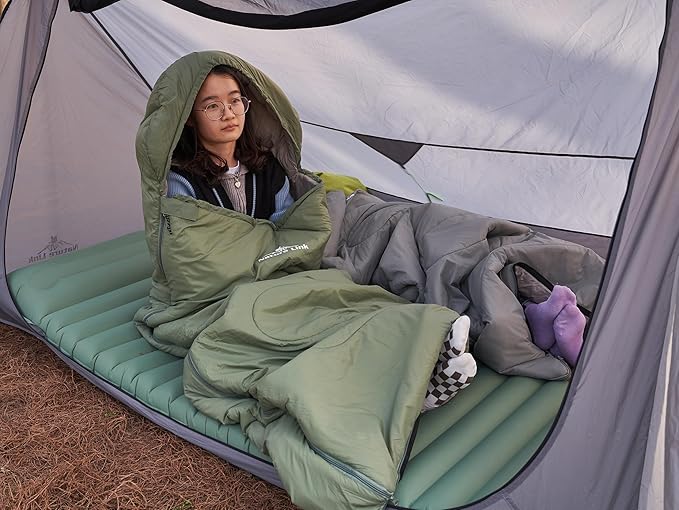 Lightweight Sleeping Bag 2.43lbs, Backpacking Sleeping Bag 46℉-59℉, Nylon Shell and Lining, Waterproof, Compact, Ultralight Sleeping Bag for Backpacking Camping Hiking