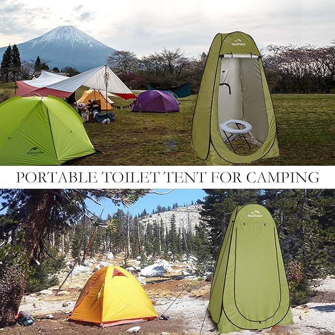 Your Choice Pop Up Privacy Shower Tent - Portable Changing Tent for Camping, Beach & Hiking - 6.2FT Lightweight with Carry Bag, Quick Setup & Full Coverage