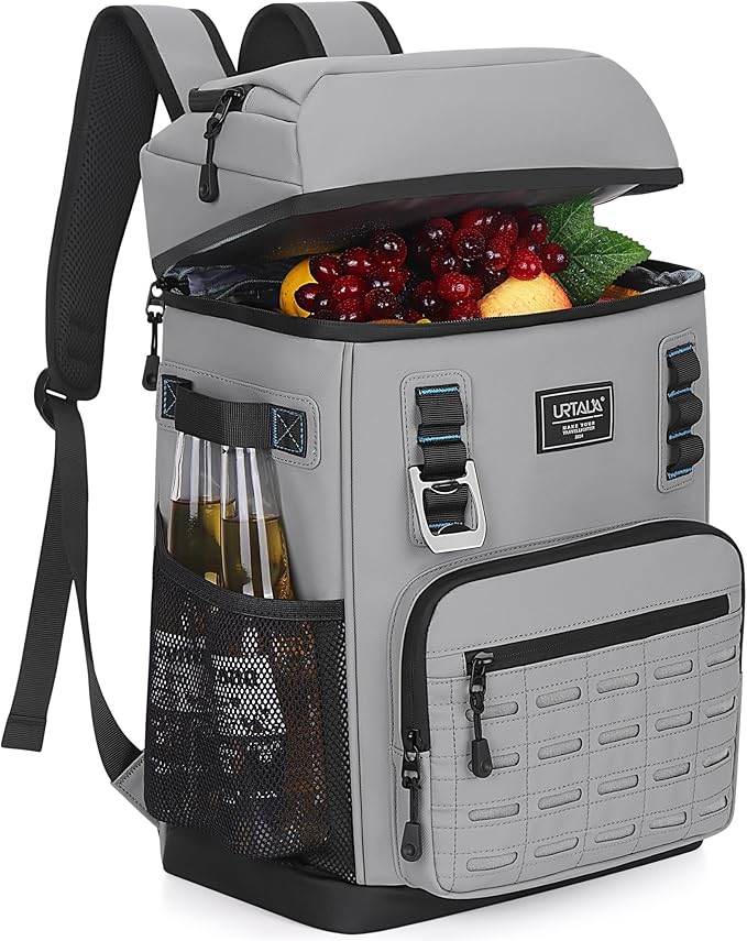 Cooler Backpack 2 Insulated Compartments Leak Proof Beach Coolers Back Pack Waterproof Cooler Bag for Hiking, BBQ Camping, Picnic, Fishing (25L, 36 Cans)