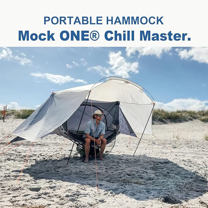 Portable Hammock with Stand, World's Best Mock ONE® Hammock Samsara Set, Compact Folding Framed Hammock with Bug Net and Tarp for Park, Backyard, Garden, Camping, Hiking, Mountaineering, Beaches-Green
