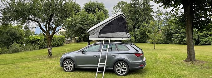 Space Model, High-Ceiling – Rooftop Tent Hard Shell 2-4 Person – Suitable for SUV Truck, RV, Car, Pickup – for Camping and Overlanding