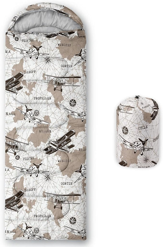 Kids Sleeping Bag for Boys and Girls,Monster Alien Print-Lightweight Warm Portable Outdoor Indoor-Waterproof Cold Weather Resistant Sleeping Bag for Camping Hiking