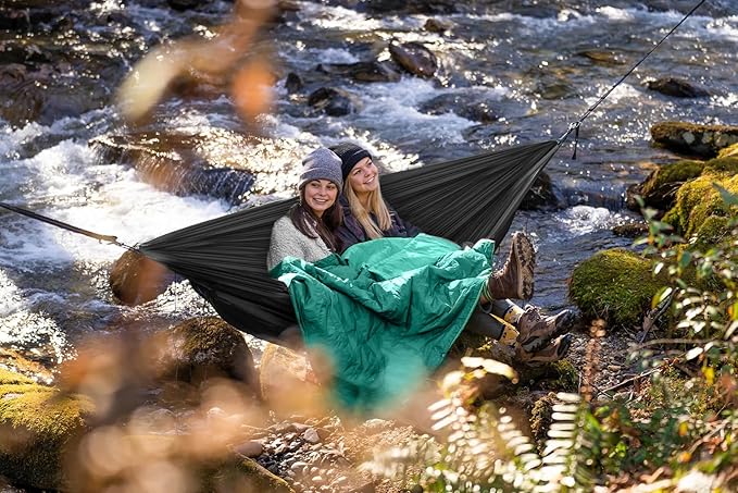 covacure Camping Blanket - Outdoor Travel Blanket, Packable, Puffy Blanket, Lightweight & Warm Quilt for Camping, Hiking, Backpacking, Outdoors, Travel, Beach