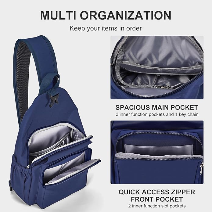 AOTIAN Anti-Theft Sling Backpack - Lightweight Water-Resistant Chest Daypack for Travel, Hiking & Outdoor
