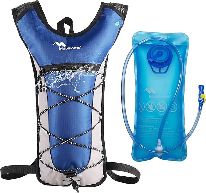 Hydration Backpack & 2L Leak Proof Water Hydration Bladder,Lightweight Running Backpack & Hydration Pack, Running, Hiking, Cycling, Climbing,Skiing for Men Women & Kids, Airflow Camel Pack