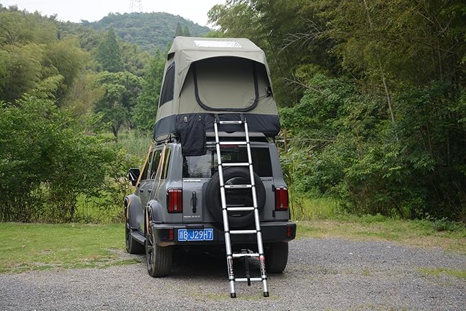 Inflatable Rooftop Tent for Car SUV Truck,2 Person Roof Top Camping Tent with Mattress & Ladder, Waterproof 300D Oxford Fabric, Windproof Design for Overlanding and Outdoor Adventure