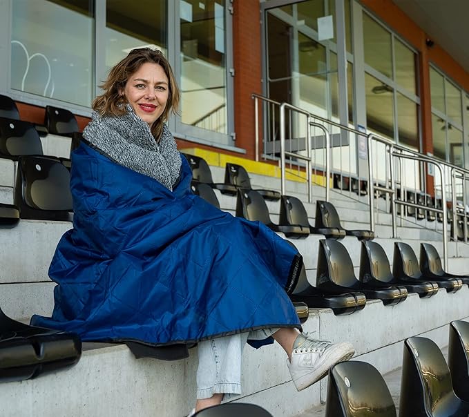 Sherpa Waterproof Outdoor Blanket. Large Sherpa Camping & Stadium Blanket for Cold Weather. Perfect for Picnic, Sports, Concerts, Outdoors, Boat. Windproof, Extra Warm, Machine Washable.