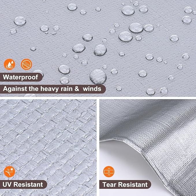 Tarp 20x30FT, 16 Mil Large Tarp, Waterproof Tarps Heavy Duty with Grommets Every 23.6", Thick Plastic Tarp, UV Resistant Tear&Fade Resistant, Reinforced Edges for Outdoor Pool Camp Tent