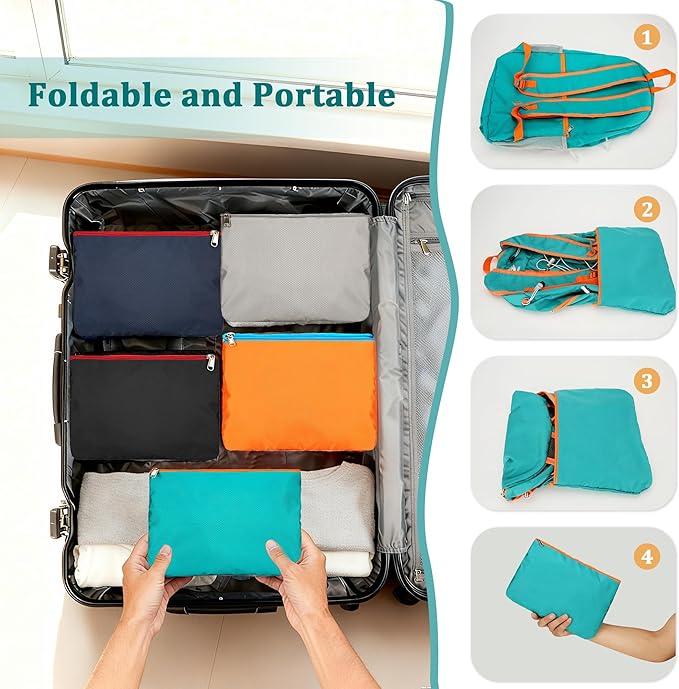 Ultra Lightweight Packable Backpack Water Resistant for Travel Camping Outdoor, 25L, 5 Colors