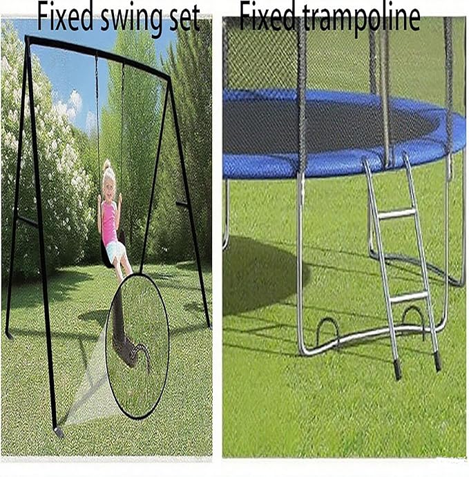 RM1009 12 inch J Shaped 10-Pack Fence Stakes Heavy Duty Rebar Ground Stakes Anchor Tent Metal Stakes for Outdoor Canopy Decorations Inflatables (J-Shape-Silvery, J-12 * 5/16"-16PACK)