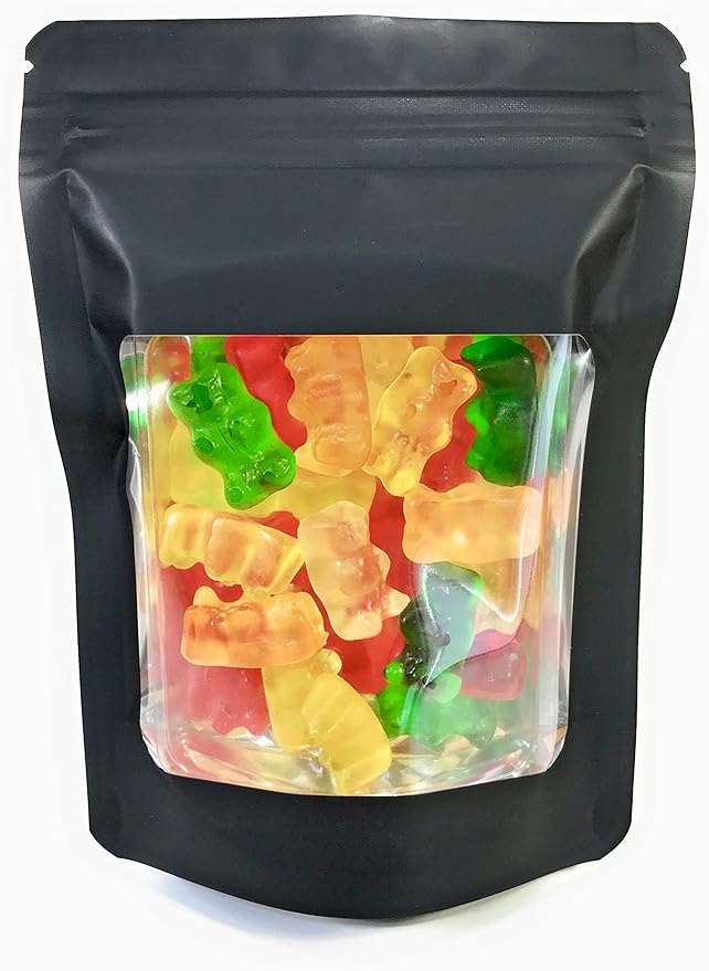 Smell Proof Odor Free Mylar TRAYBAGS (50 pack) Stand Up Foil Pouch, Strong Reusable Zip Seal, 4 Mil Thick. ROYPACK (Matte Black with Window, Small)