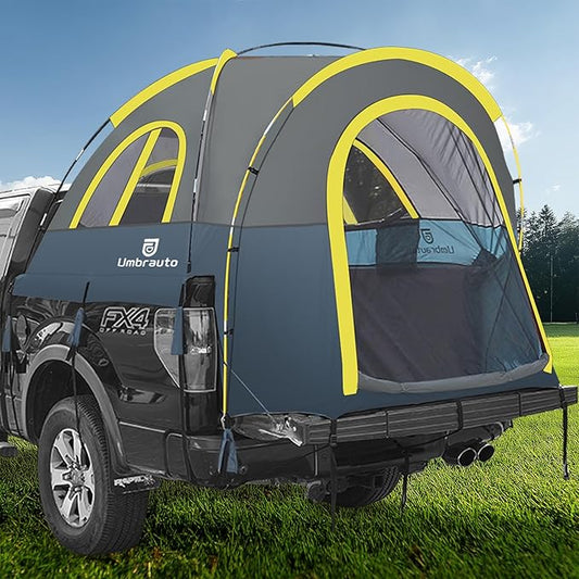 Truck Bed Tent 6.5ft: Easy Set Up Umburato Pickup Truck Tents for Camping, Waterproof PU3000mm Canopy for Truck Camper, Portable, Spacious for 2 Person Blue