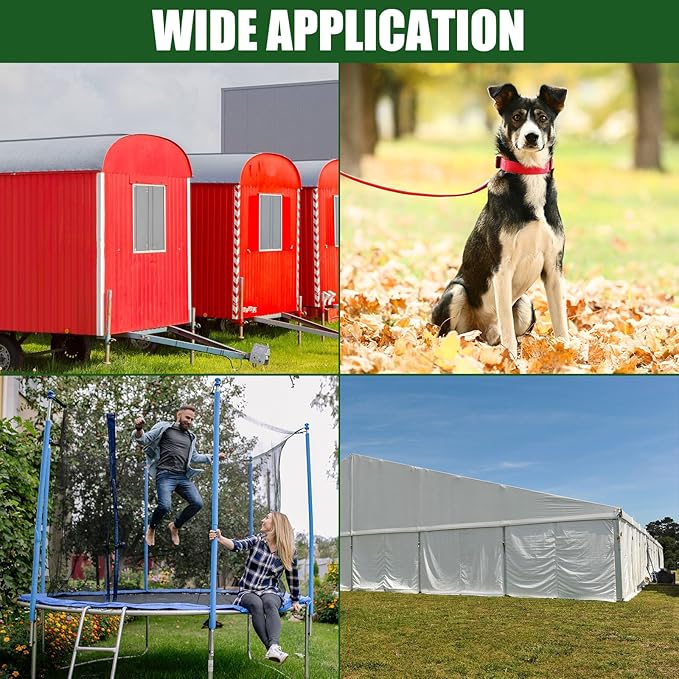 Gisafai 6 Pcs 30 Inch Long Ground Anchors Spiral Blade Earth Shed Anchor Kit Heavy Duty Tent Trampoline Hook 12 mm Thick Metal Swing Set Wind Stake for Mobile Home Canopies (Red)