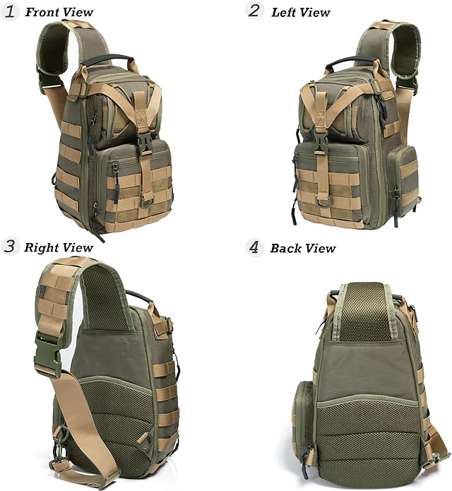 NICGID Tactical Military Backpack Daypack Molle Army Assault Pack Bug Out Bag Travel Fishing Hiking Trekking Rucksack