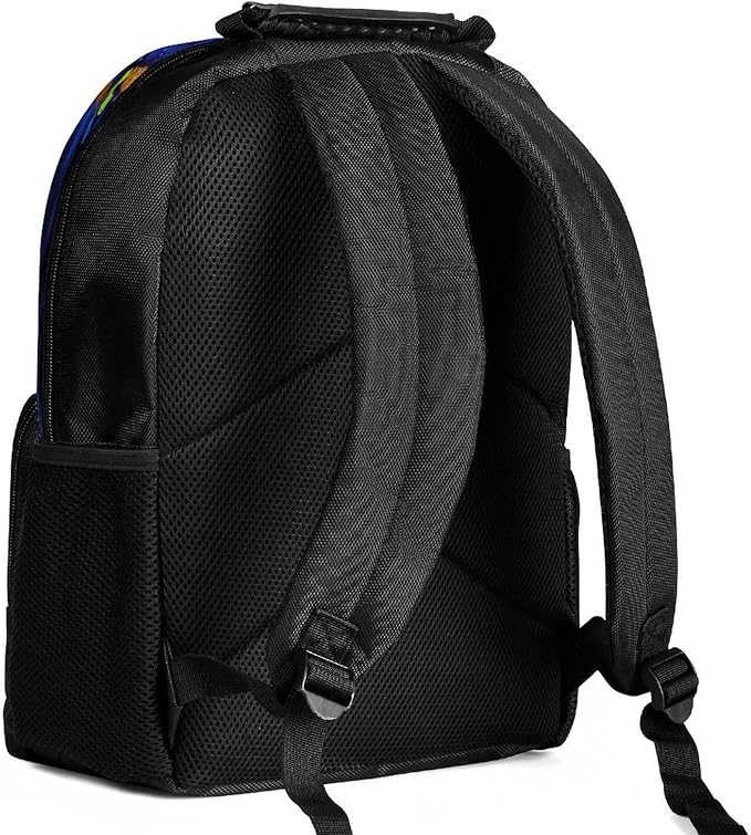 Lightweight Daypack for Camping Business Walking Cycling, Large Capacity Anti-Theft Multipurpose Bookbag, Wolf Head With Fire Art Gym Outdoor Hiking Backpack