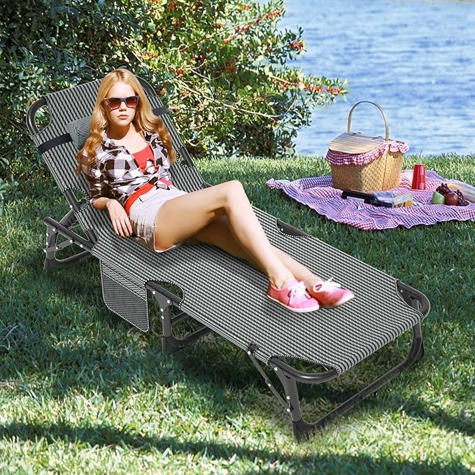 LILYPELLE Folding Camping Cot, Extra Wide Heavy Duty Sleeping Cots with Carry Bag, Double Layer Oxford Portable Travel Camp Cots for Home, Office Nap and Outdoor Beach