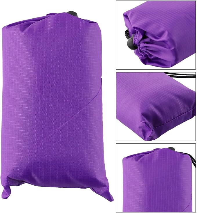 Outside Camping Rain Tarp, Waterproof Portable Tarp Shelter Rain Tarp Sun Shade Shelter for Outdoor Adventures(Purple 140x200CM)