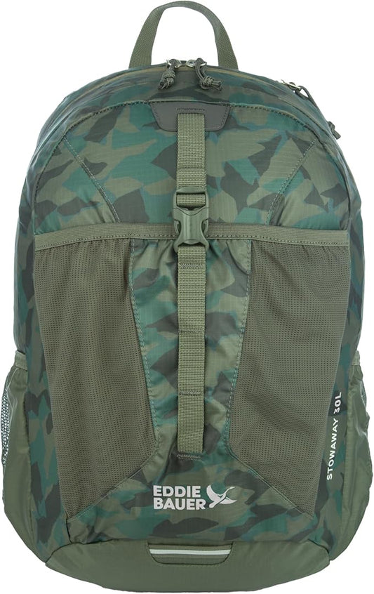 Eddie Bauer Stowaway Packable Backpack | Travel | Outdoor | Lightweight | Foldable | Durable | Ripstop Polyester | 30L - Sprig Green