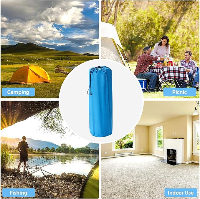 Goplus 2 Person Self-Inflating Camping Sleeping Pad, Black, 74 x 52 inch