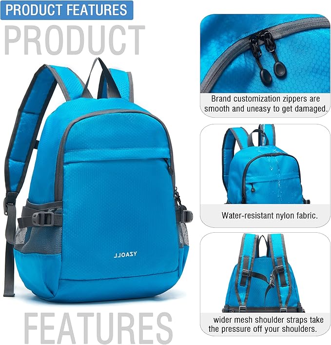 YZAOLL 20L Small Hiking Backpack Lightweight Day Packs, Packable Backpack for Women Men Travel Camping Vacation,Blue