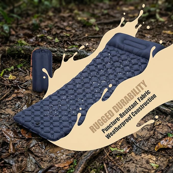 Ultralight Inflatable Sleeping Pad for Camping & Backpacking – Comfortable Camping Mat, Compact Sleep Pad for Outdoor Adventures