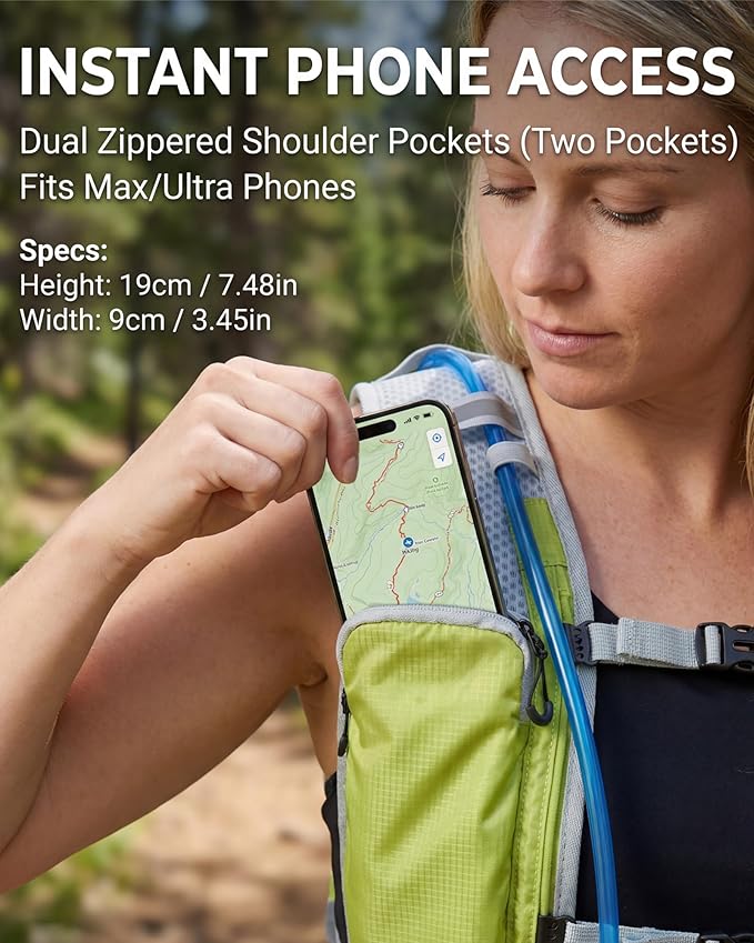 Hydration Hiking Backpack, Water Hiking Backpack, Hydration Backpack with 15l Water Bladder, Runinnng Backpack for Men Women for Cycling Campling