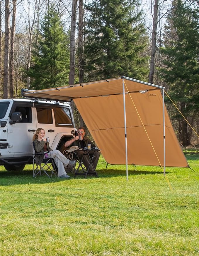JOYTUTUS Awning Wall Universal Multi-Side for 6.6FT x 8.2FT, Waterproof Ripstop UV-Resistant Extension for Privacy & Sun Shade
