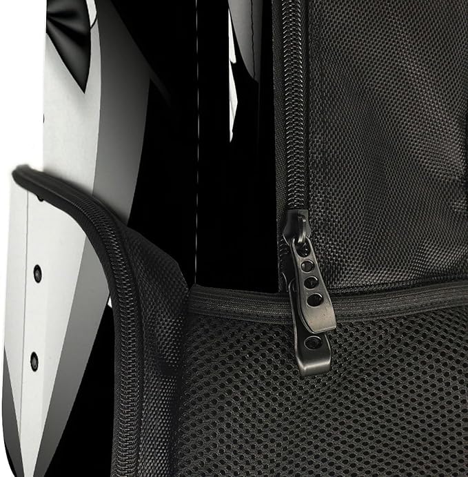 Men Women Polyester Black Tuxedo Casual Daypack Large Capacity Carry On Bag With Adjustable Shoulder Straps for Camping Work Running