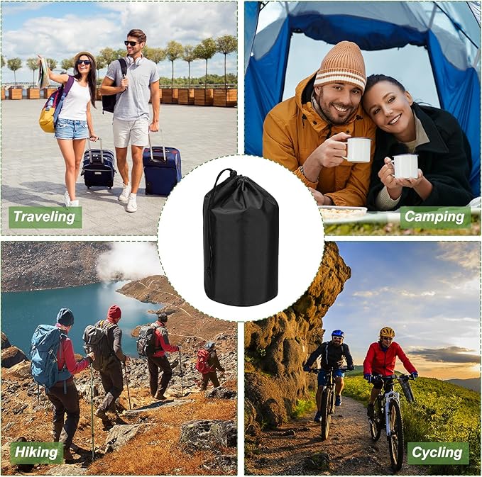 PATIKIL Stuff Sack, Waterproof Outdoor Storage Sack Portable Drawstring Dust Flap Bag Lightweight Sleeping Bag for Camping Hiking Backpacking