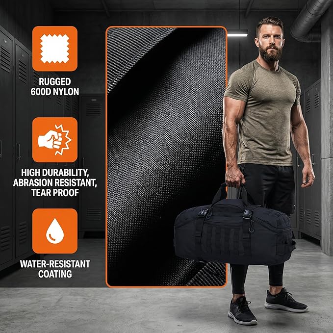 Gym Bag Duffle Bags Backpack Travel Duffle Bag with Weekend Overnight Bag for Outdoor Tactical Sports Travel Camping Hunting