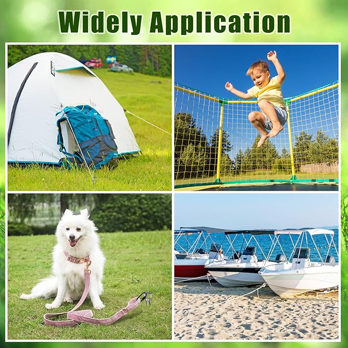 Dolibest 18" Heavy-Duty Ground Anchors Screw in, 3" Wide Spiral Earth Anchors for Swing Set, Wind Resistant Mobile Home, Trampoline, Sheds - Fully Welded Ground Anchors-Set of 4