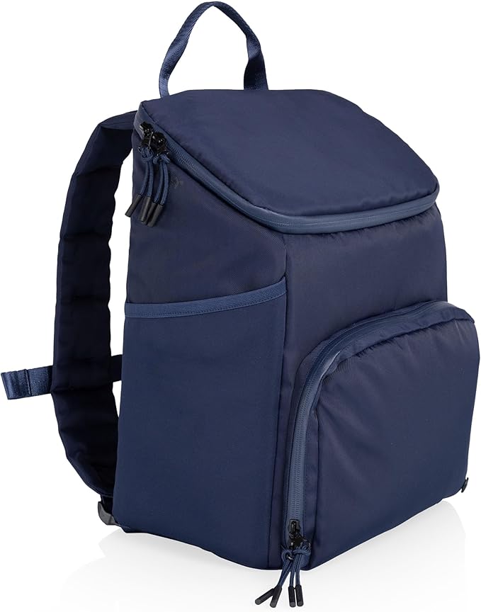 PICNIC TIME PTX 2.0 Tarana Backpack Cooler, Soft Cooler Backpack, Insulated Lunch Bag, Backpack Cooler made with Recycled Material, Upcycled Cooler Bag, (Blue)