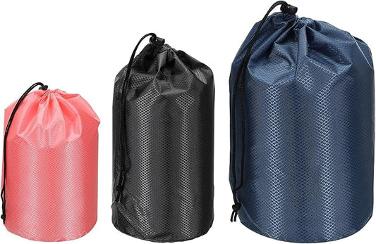 PATIKIL Stuff Sacks, Waterproof Outdoor Storage Sack Portable Drawstring Dust Flap Bag for Camping