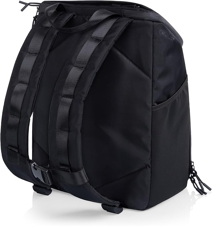 PICNIC TIME PTX 2.0 Tarana Backpack Cooler, Soft Cooler Backpack, Insulated Lunch Bag, Backpack Cooler made with Recycled Material, Upcycled Cooler Bag, (Black)