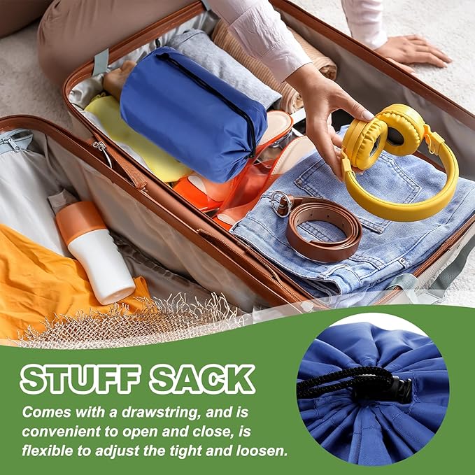 PATIKIL Stuff Sack, Waterproof Outdoor Storage Sack Portable Drawstring Dust Flap Bags Lightweight Sleeping Bag for Camping Hiking Travel