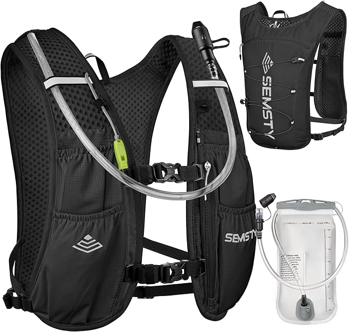 Running Hydration Vest 5L,Running Vest Pack with 1.5L Water Bladder,Lightweight Water Backpack for Hiking Running Cycling