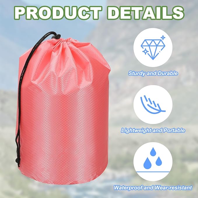 PATIKIL Stuff Sack, Waterproof Outdoor Storage Sack Portable Drawstring Dust Flap Bags Lightweight Sleeping Bag for Camping Hiking Backpacking