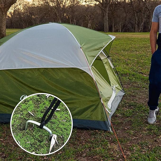 200 Pack 8 Inch Landscape Staples, Heavy Duty 11 Gauge Galvanized Steel Garden Stakes Staples Securing Pegs U-Shaped Pins for Securing Irrigation Tubing Fabric Weed Barrier Ground Sheets