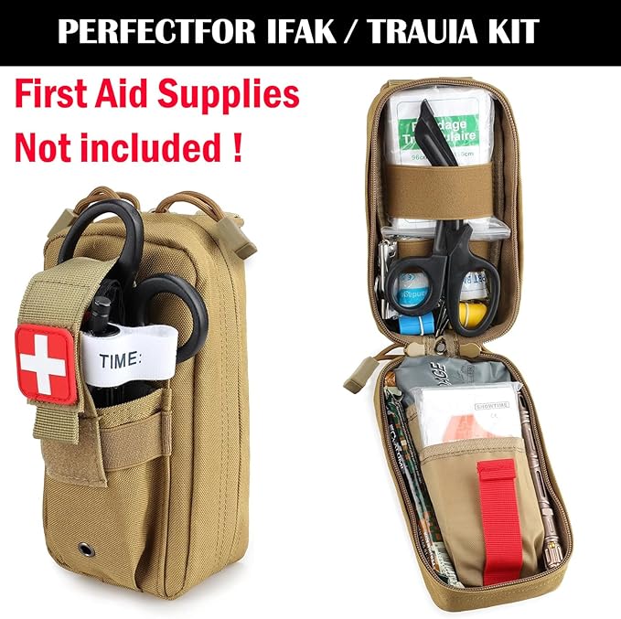 ifak Pouch Small Molle First aid Bag Empty Trauma Medical Bag Tactical Belt Pouch