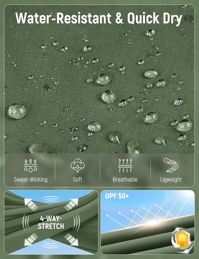 baleaf Women's Hiking Pants Quick Dry Lightweight Water Resistant Elastic Waist Cargo Pants for All Seasons