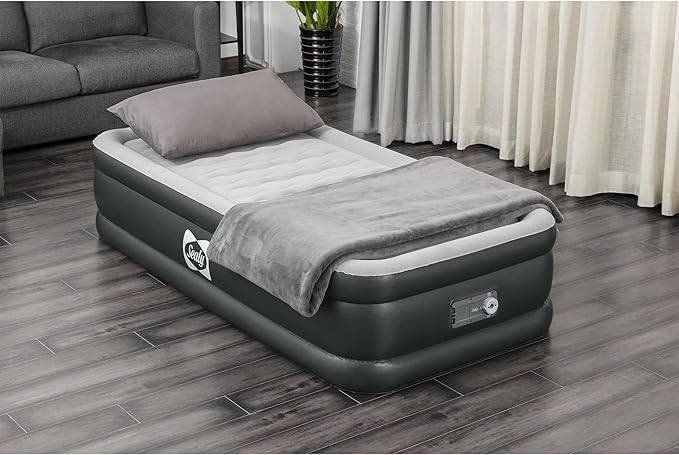 Sealy Tritech Twin Sized 18" Air Mattress Bed 2 Person w/Built-in AC Pump & Bag