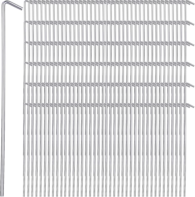 LEIFIDE 150 Pack Tent Stakes 9'' Heavy Duty Metal Stakes for Inflatable Ground Stakes Galvanized Garden Edging Fence Lawn Hooks Yard Camping Stake Outdoor Christmas Decorations