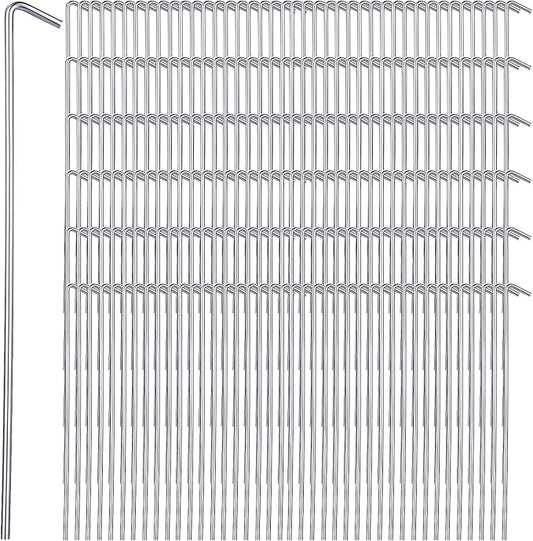 LEIFIDE 150 Pack Tent Stakes 9'' Heavy Duty Metal Stakes for Inflatable Ground Stakes Galvanized Garden Edging Fence Lawn Hooks Yard Camping Stake Outdoor Christmas Decorations