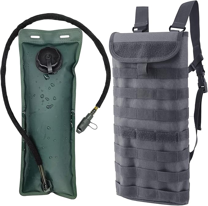 Tactical MOLLE Hydration Pack Carrier Backpack with 3L Water Bladder