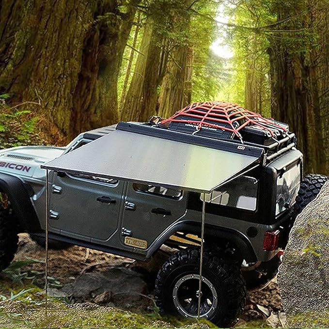 1/8 1/10 RC Car Simulation Rooftop Net Roof Side Awning Tent for SCX10 TRX4 D90