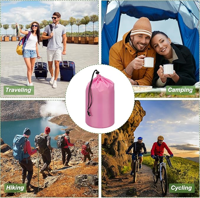 PATIKIL Stuff Sack, Waterproof Outdoor Storage Sack Portable Drawstring Dust Flap Bag Lightweight Sleeping Bag for Camping Hiking Backpacking