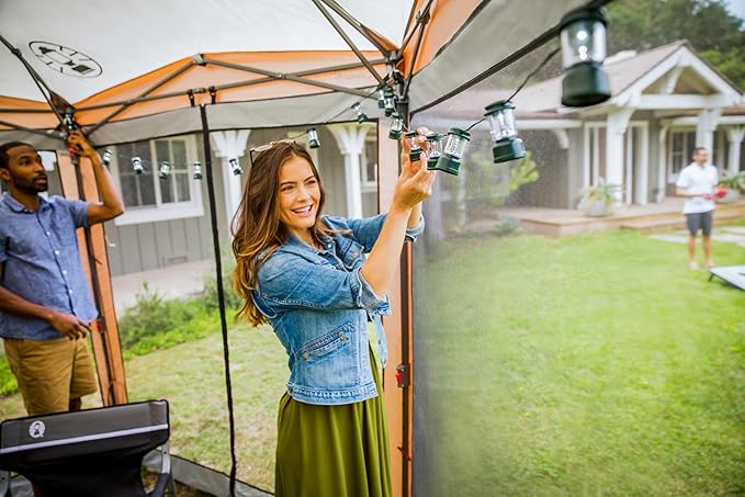 Coleman Back Home Screened Canopy Tent with Instant Setup, Outdoor Gazebo for Bug-Free Lounging, Fits Over Picnic Tables, Ideal for Parties, Events, Tailgates, Dining, & More