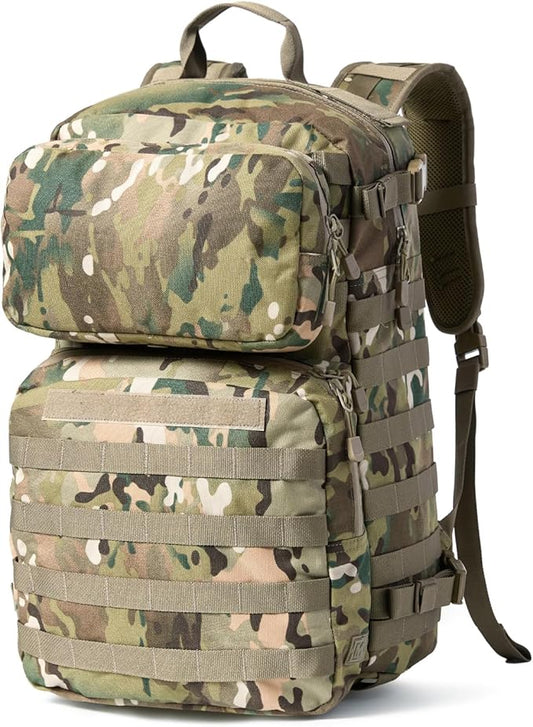 MT Military Rucksack Style Assault Pack Compatible with FILBE System – Tactical MOLLE Backpack for Outdoor Hiking Camping Hunting – Modular 30L Capacity Multi-terrian