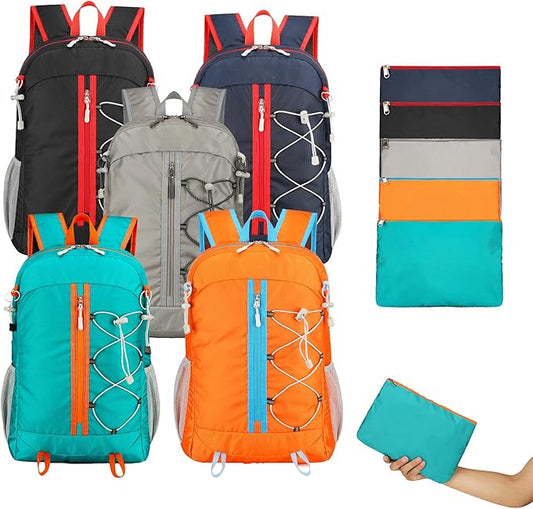 Ultra Lightweight Packable Backpack Water Resistant for Travel Camping Outdoor, 25L, 5 Colors